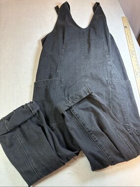 Black Women’s Denim Overalls Jumpsuit